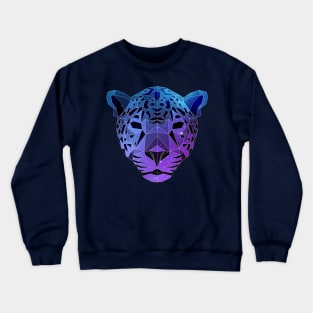 Galaxy Jaguar Geometric Animal Crewneck Sweatshirt